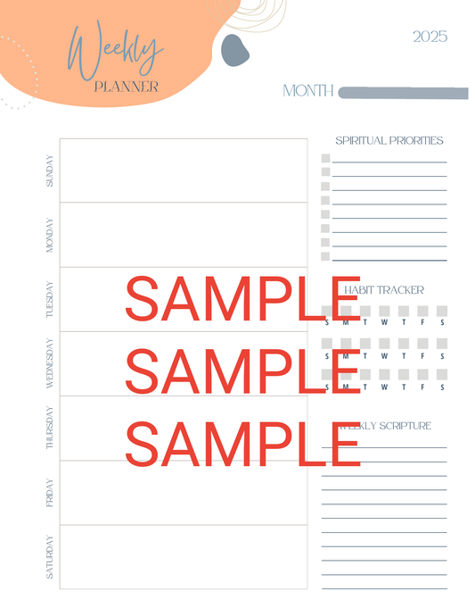 Bubbly Fun Weekly Planner — Faith-Based Productivity Layout (Printable & Digital)