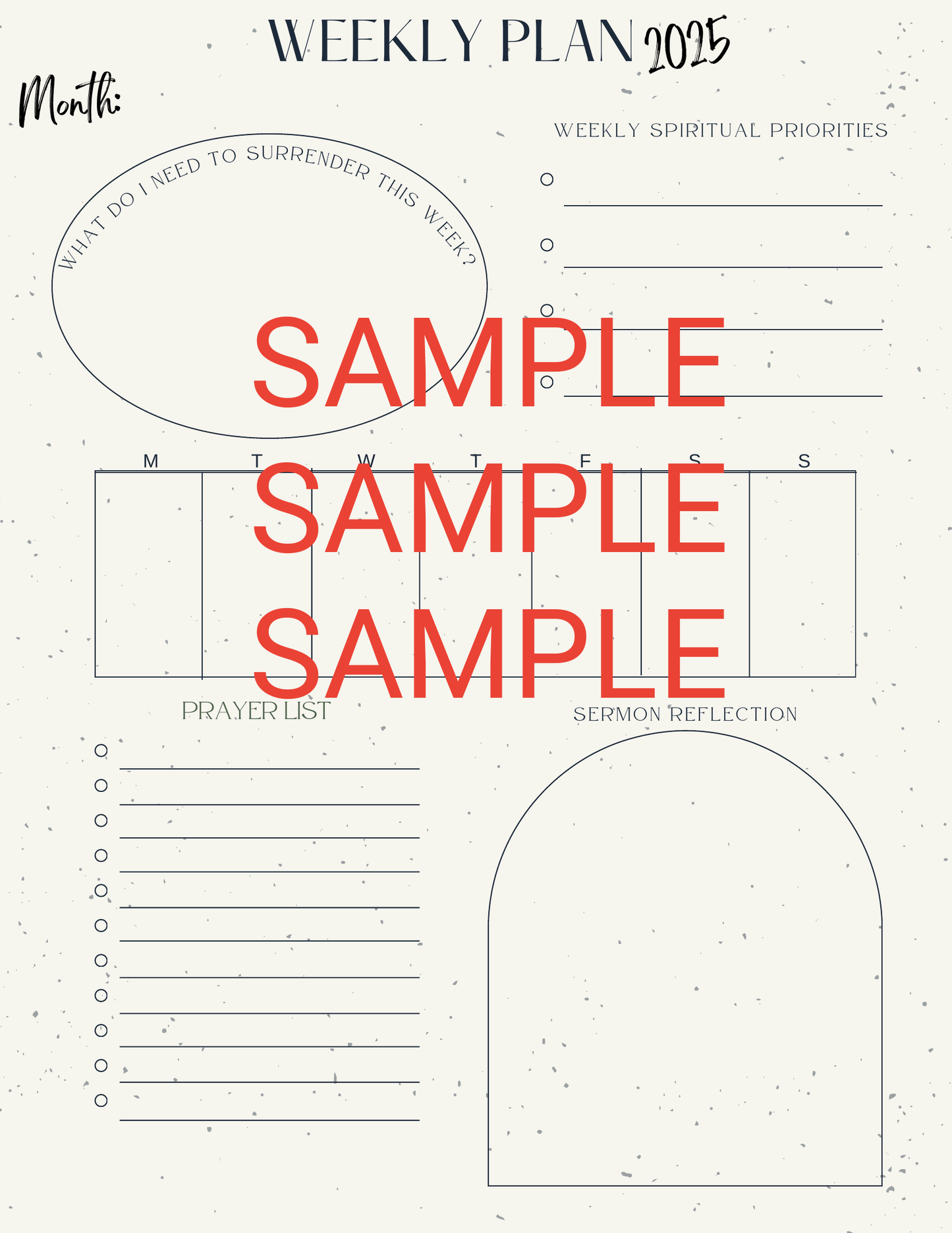 Speckled Weekly Planner — Faith-Focused Productivity Layout (Printable & Digital)